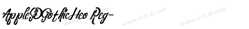 AppleSDGothicHeo Reg字体转换